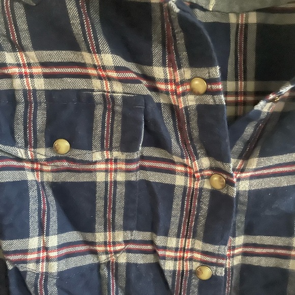 Red White and Blue Flannel Pearl Snap - Picture 4 of 5